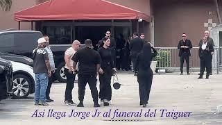 Asi llega Jorge Jr al funeral del TAIGER en  Miami