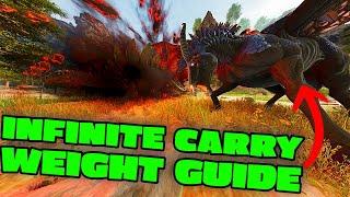 BLACK HOLE Infinite CARRY Weight TRICK!! MOVE ANYTHING ANYWHERE! Dreadmare in Ark Survival Ascended!