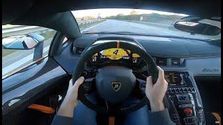 POV DRIVE in my LAMBORGHINI AVENTADOR SV ROADSTER with full titanium iPE exhaust + insane FLAMES!