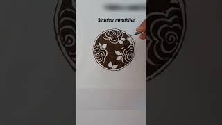 Easily fill a cirlce⭕Flower filling️ Mehandhi art