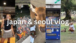 japan & south korea vlog | tokyo, kyoto, osaka, nara & seoul | matcha, thrifting & exploring temples