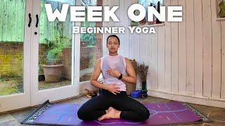 WEEK ONE - Beginner Yoga Course | 45 minute | Breath-work, Sun salutations, relaxation, singing bowl