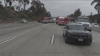 Fatal crash on 805 backs up San Diego traffic for hours