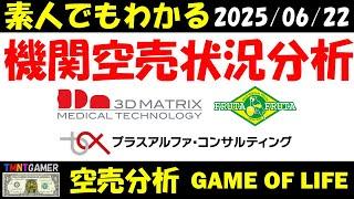 【空売分析】スリー・ディー・マトリックス！フルッタフルッタ！プラスアルファ・コンサルティング！【20250622】