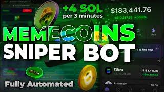 Fastest SOLANA Meme Coins Sniper BOT! +4 Sol per 3 Minutes | Full Guide Memecoins Trading Bot 2025