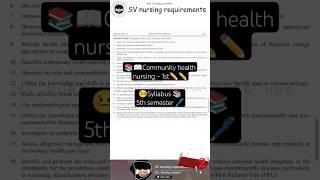 community health nursing 1st syllabus | CHN syllabus | syllabus bsc nursing 5th semester #short