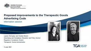 TGA Webinar: Therapeutic Goods Advertising Code public information session