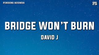 David J - BRIDGE WON'T BURN (Lyrics)