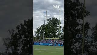 Jake Bates ends practice with a 64-yard  | Detroit Lions #shorts