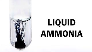 Making liquid ammonia to dissolve sodium and lithium metal