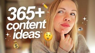 How to NEVER run out of content ideas (365+ ideas in seconds) ️