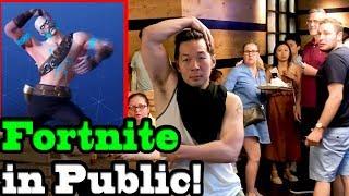 FORTNITE DANCES IN PUBLIC! (Season 5) IN REAL LIFE Challenge!!