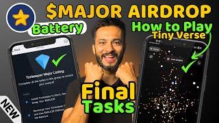 Major Airdrop Final Tasks | Tonkeeper Battery Recharge | How to Play Tiny Verse Galaxy on Major