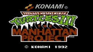 TMNT III: The Manhattan Project (Konami, 1992) - NES Gameplay