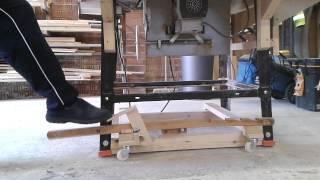 Retractable Castors for Table Saw