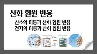 산화 환원 반응 l 산소의 이동과 산화 환원 반응, 전자의 이동과 산화 환원 반응