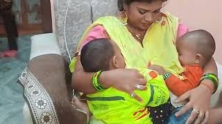 Twin baby Breastfeeding vlog video Indian Breastfeeding vlog Ashwini breastfeeding vlog.