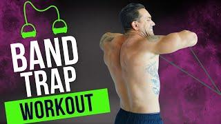 Intense 4 Minute Tabata Resistance Band Trap Workout