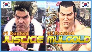 Tekken 8 ▰ JUSTICE (#9 Ranked Paul) Vs MULGOLD (#5 Ranked Feng) ▰ High Level Gameplay