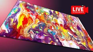 Three MASSIVE abstract paintings created LIVE - full tutorial!