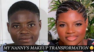 YOU WON’T BELIEVE THIS MAKEUP AND HAIR TRANSFORMATION ON MY NANNY