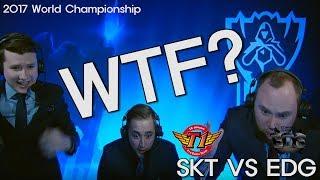 SKT VS EDG 기적의 한타 전세계 해설진 반응 / The reaction of commentators around the world - SKT VS EDG