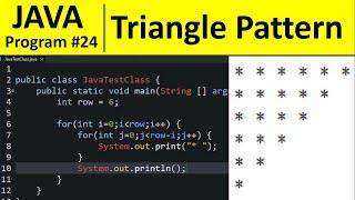 Java Program #24 - Print Downward Triangle Star Pattern in Java