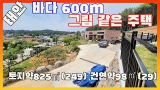 [물건번호2599]태안군 근흥면 바다 600m 그림같이 예쁜 주택 매매 합니다, 바닷가 숲속 주택 입니다,  가격도 적당 하고 괜찮은 바닷가 주택 입니다,   텃밭에 예쁘게 채소