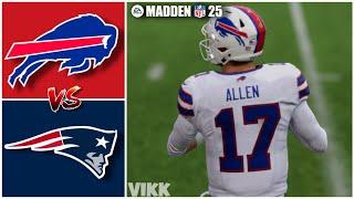 Bills vs Patriots Week 18 Simulation (Madden 25 PS5)