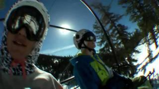 Foxy Skiing!!!! and a snowboarder....too