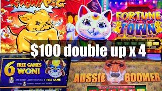 $100 double up x 4 slots. 2 winners and still win. Yeah !!