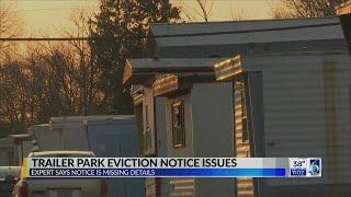 Expert: trailer park eviction notice may have issues