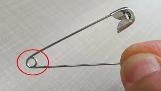 Many people do not know the secret of the safety pin.