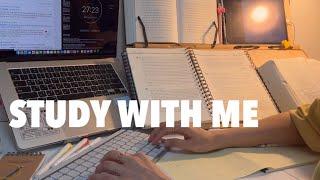 ⏰4-HOUR Study With Me,No breaks,No music, Real sound,keyboard typing,ASMR