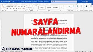 Tez Nasıl Yazılır I Üst Bilgi, Alt Bilgi Ekleme, Sayfa Numaralandırma I Detaylı Anlatım