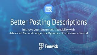 Posting Description in Advanced General Ledger