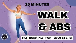 Walk & Abs | Fat Burning Indoor Walking & Core Workout (2500 Steps!)
