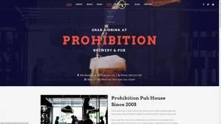 Prohibition Brewery and Restaurant WordPress Theme