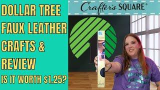 Is Dollar Tree Faux Leather worth the price!? - Key fob and bow projects with Cricut