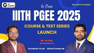 IIITH PGEE Course & Test Series Launch | PGEE 2025 | GO Classes