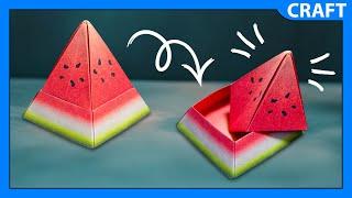 DIY Watermelon Box | Origami | Pyramid Box