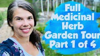 Full Medicinal Herb Garden Tour Part 1 of 4