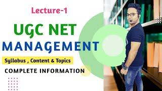 Ugc Net Management || Syllabus & Topics || Lecture-1