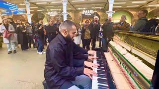 Passengers MISSED TRAINS To Watch THIS Octopus Boogie! - Live at the Street Piano