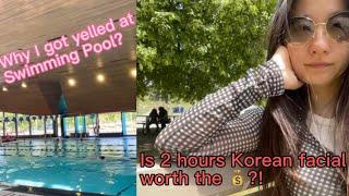 Living in downtown Toronto|Korean town facial massage experience amd review + swimming移民加拿大多伦多生活