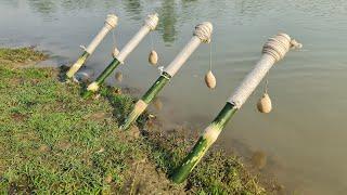 New Best Hook Fishing Video | Traditional Boy Hunting Big Fish With Hook By River #fishing