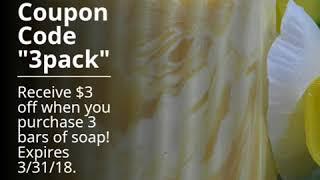 Handcrafted Soap Coupon Code "3pack"