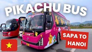 On-board Vietnam's PIKACHU BUS - Sapa to Hanoi | Vietnam Travel Vlog Ep.2