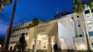 Expert drone building and window cleaning of Pompano Beach City Hall by Florida Drone Cleaning.