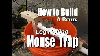 How to make a better log rolling bucket mouse trap easy DIY project